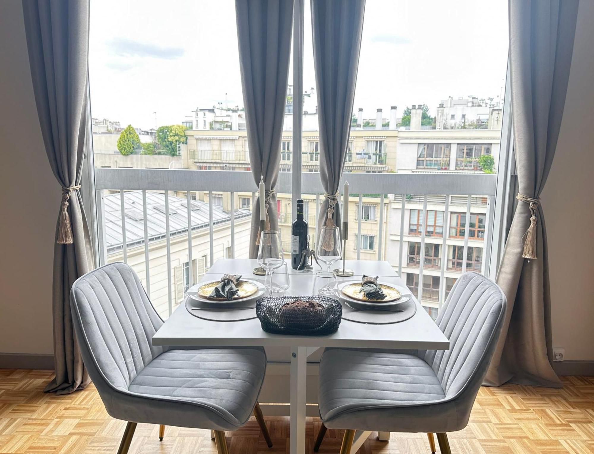 Brand-New Studio With Eiffel Tower View Paris Dış mekan fotoğraf